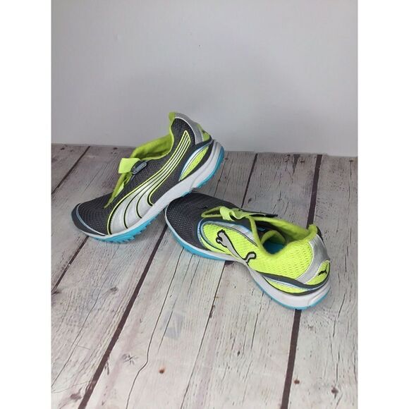 Puma Women’s 7,5 Running Eco Ortholite Athletic Shoes Sneakers Neon green gray - Picture 4 of 12